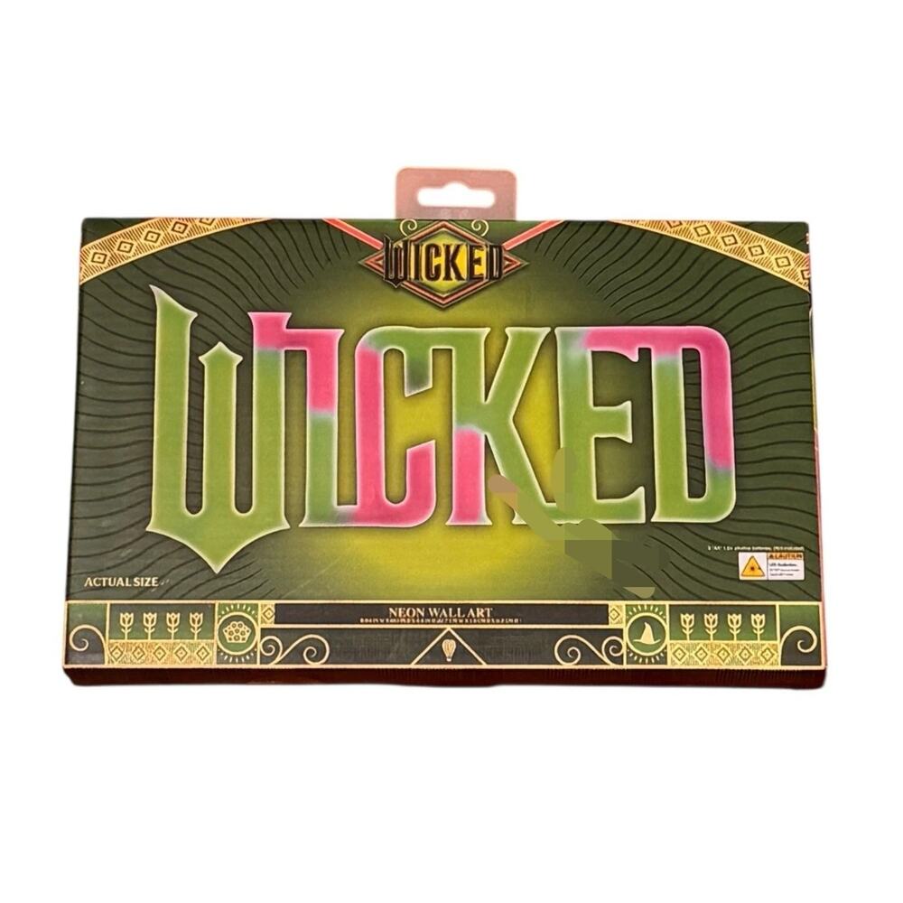 Wicked Neon Wall Art Decoration - Universal City Studios ~ New